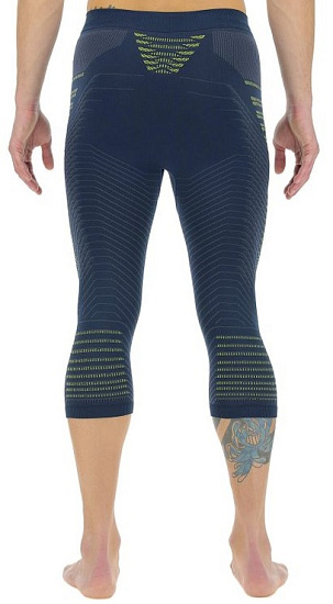 Кальсоны мужские UYN 3/4 Resilyon Uw Medium Dark Blue/Yellow - Фото 2 большая