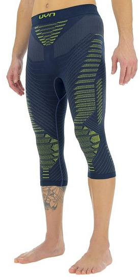 Кальсоны мужские UYN 3/4 Resilyon Uw Medium Dark Blue/Yellow - Фото 3 большая