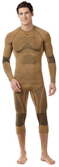 Кальсоны мужские X-Bionic Radiactor 4.0 3/4 Gold/Black - Фото 3 большая