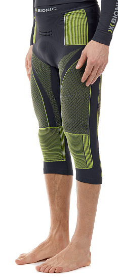 Кальсоны мужские X-Bionic Energy Accumulator 4.0 3/4 Charcoal/Yellow - Фото 5 большая