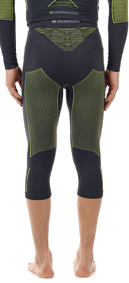 Кальсоны мужские X-Bionic Energy Accumulator 4.0 3/4 Charcoal/Yellow - Фото 6 большая