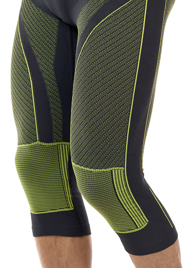 Кальсоны мужские X-Bionic Energy Accumulator 4.0 3/4 Charcoal/Yellow - Фото 7 большая