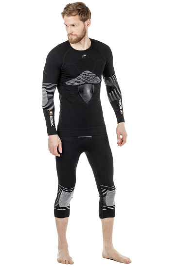 Кальсоны мужские X-Bionic Energizer 4.0 3/4 Opal Black/Arctic White - Фото 3 большая