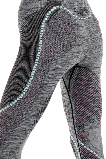 Кальсоны женские UYN Ambityon UW Long Black Melange/Pink/Aqua - Фото 5 большая