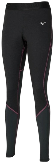 Тайтсы женские Mizuno Merino Wool Long Tight Black/Violet Quartz - Фото 1 большая