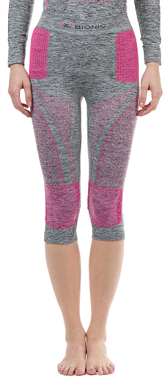 Кальсоны женские X-Bionic Energy Accumulator 4.0 Melange 3/4 Grey Melange/Pink - Фото 3 большая