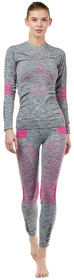 Кальсоны женские X-Bionic Energy Accumulator 4.0 Melange Grey Melange/Pink - Фото 3 большая