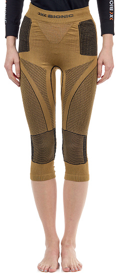 Кальсоны женские X-Bionic Radiactor 4.0 3/4 Gold/Black - Фото 3 большая