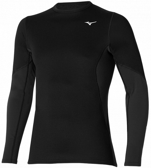 Лонгслив мужской Mizuno Merino Wool Crew Black - Фото 1 большая