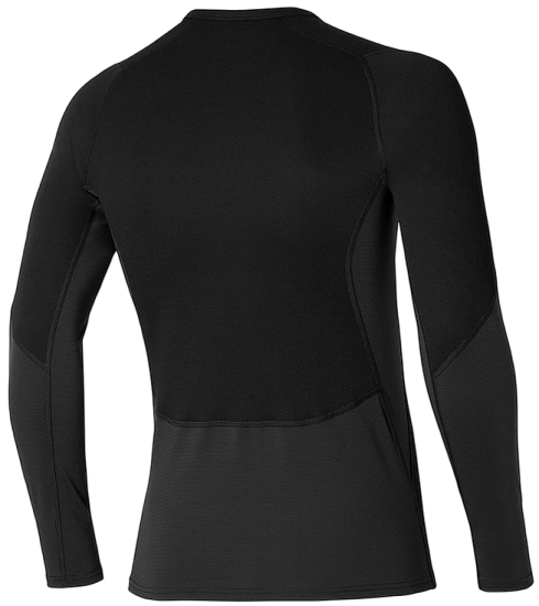 Лонгслив мужской Mizuno Merino Wool Crew Black - Фото 2 большая