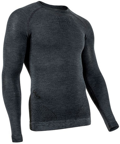 Лонгслив мужской UYN Fusyon Cashmere Uw Grey Rock/Black - Фото 3 большая