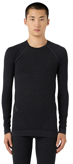 Лонгслив мужской UYN Cashmere Biotech Uw Grey Rock/Black - Фото 3 большая
