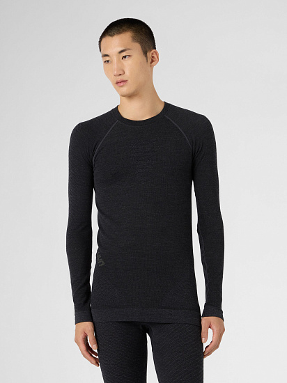 Лонгслив мужской UYN Cashmere Biotech Uw Grey Rock/Black - Фото 5 большая