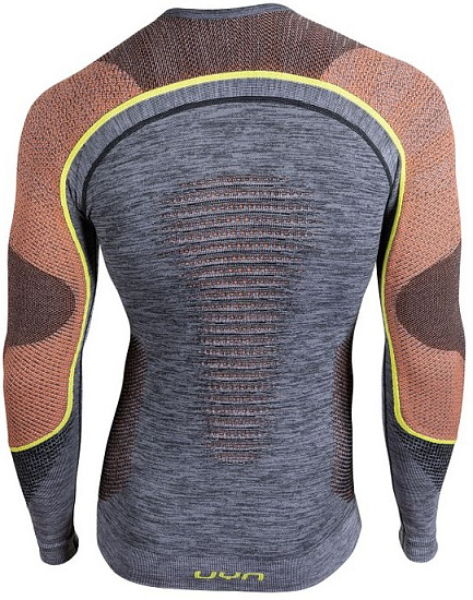 Лонгслив мужской UYN Ambityon Uw Black Melange/Orange/Yellow - Фото 2 большая
