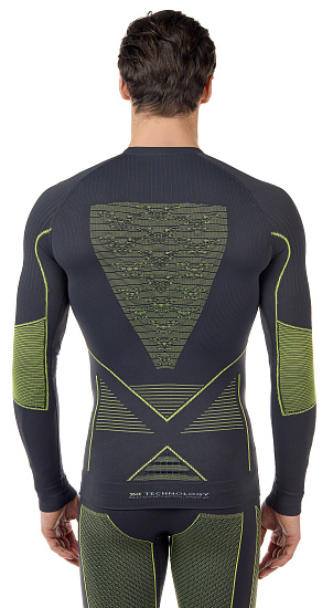 Лонгслив мужской X-Bionic Energy Accumulator 4.0 Charcoal/Yellow - Фото 6 большая