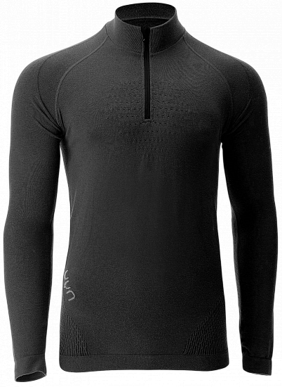 Лонгслив мужской UYN Evolutyon Biotech Uw Zip Up Black - Фото 1 большая