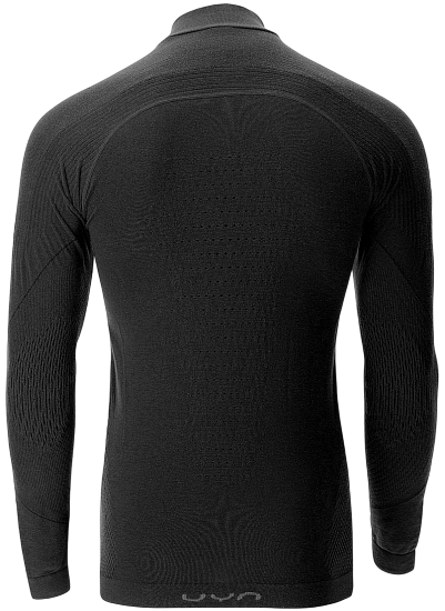 Лонгслив мужской UYN Evolutyon Biotech Uw Zip Up Black - Фото 2 большая