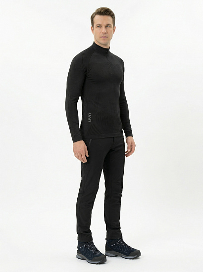 Лонгслив мужской UYN Evolutyon Biotech Uw Zip Up Black - Фото 3 большая