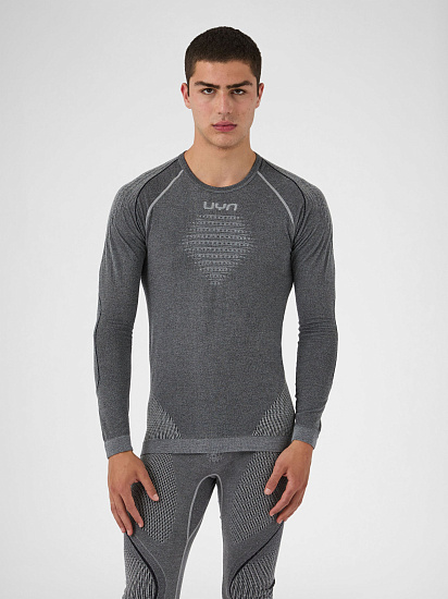 Лонгслив мужская UYN Evolutyon Biotech Melange Uw Dark Grey Melange/Blue - Фото 5 большая