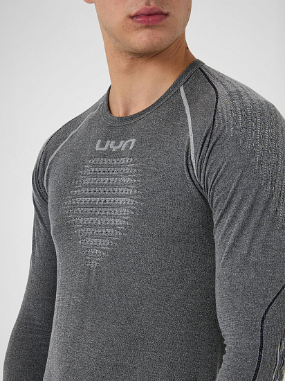 Лонгслив мужская UYN Evolutyon Biotech Melange Uw Dark Grey Melange/Blue - Фото 7 большая