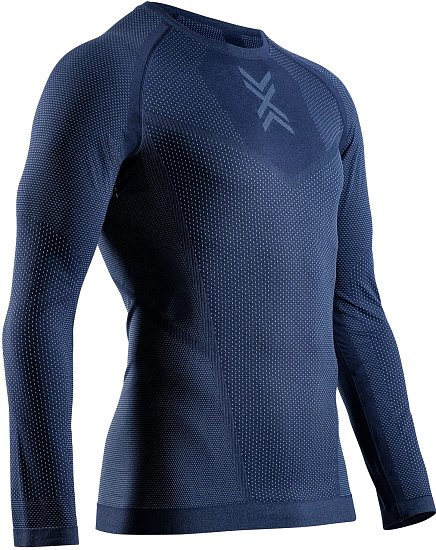 Лонгслив мужской X-Bionic Xceed Run Marine/Slate Blue - Фото 1 большая