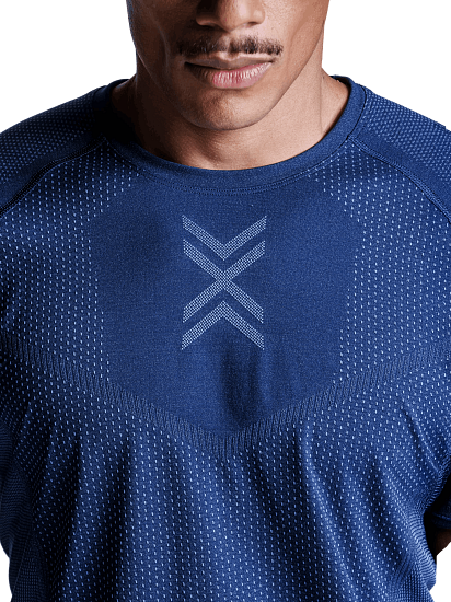 Лонгслив мужской X-Bionic Xceed Run Marine/Slate Blue - Фото 4 большая