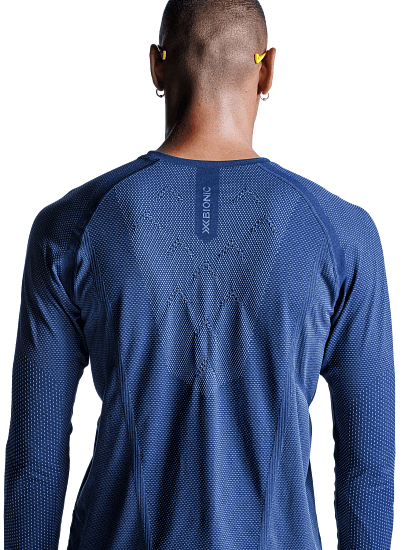 Лонгслив мужской X-Bionic Xceed Run Marine/Slate Blue - Фото 5 большая