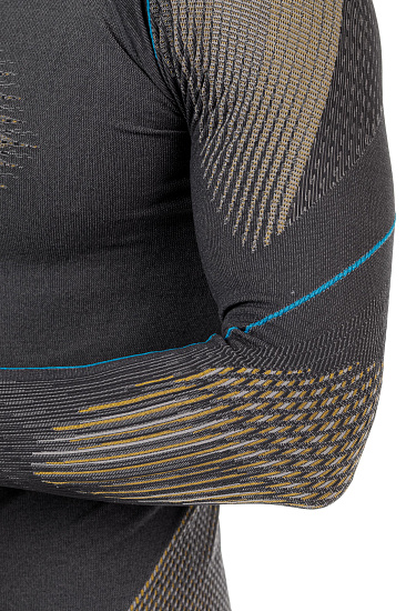 Лонгслив мужской UYN Evolutyon Uw Charcoal/Gold/Atlantic - Фото 7 большая