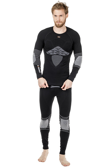 Лонгслив мужской X-Bionic Energizer 4.0 Opal Black/Arctic White - Фото 3 большая