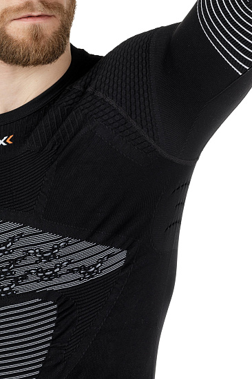 Лонгслив мужской X-Bionic Energizer 4.0 Opal Black/Arctic White - Фото 5 большая