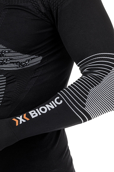 Лонгслив мужской X-Bionic Energizer 4.0 Opal Black/Arctic White - Фото 6 большая