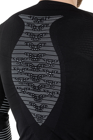 Лонгслив мужской X-Bionic Energizer 4.0 Opal Black/Arctic White - Фото 7 большая