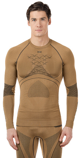 Лонгслив мужской X-Bionic Radiactor 4.0 Gold/Black - Фото 4 большая