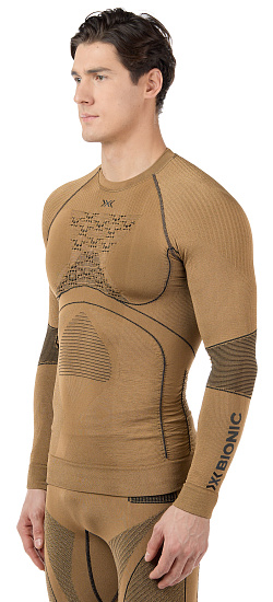 Лонгслив мужской X-Bionic Radiactor 4.0 Gold/Black - Фото 5 большая