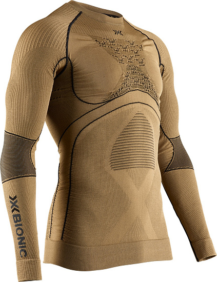 Лонгслив мужской X-Bionic Radiactor 4.0 Gold/Black - Фото 1 большая