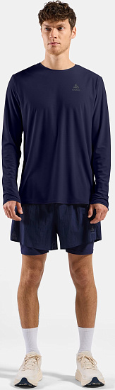 Лонгслив мужской Odlo Zeroweight Chill-Tec Crew Neck LS Eclipse - Фото 2 большая