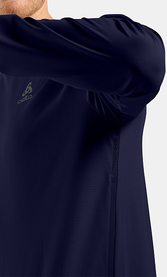 Лонгслив мужской Odlo Zeroweight Chill-Tec Crew Neck LS Eclipse - Фото 3 большая