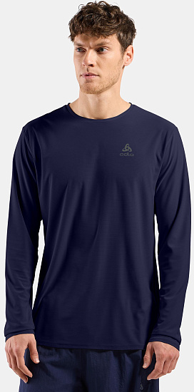 Лонгслив мужской Odlo Zeroweight Chill-Tec Crew Neck LS Eclipse - Фото 4 большая