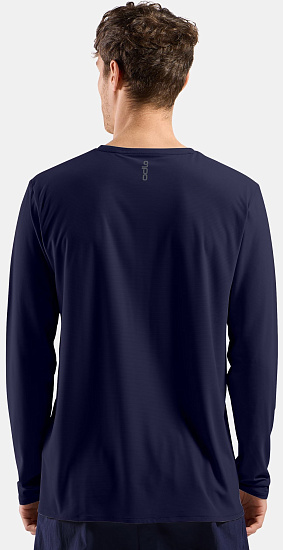 Лонгслив мужской Odlo Zeroweight Chill-Tec Crew Neck LS Eclipse - Фото 5 большая