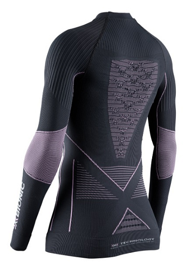 Лонгслив женский X-Bionic Energy Accumulator 4.0 Charcoal/Magnolia - Фото 2 большая