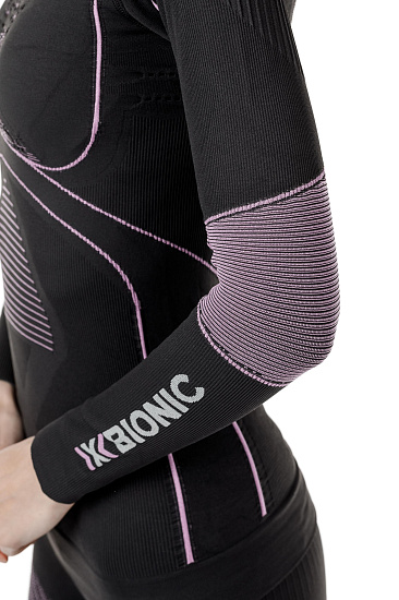 Лонгслив женский X-Bionic Energy Accumulator 4.0 Charcoal/Magnolia - Фото 5 большая
