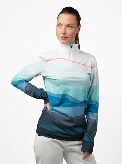 Лонгслив женский Bogner Fire+Ice Ilvy3 Blue - Фото 3 большая