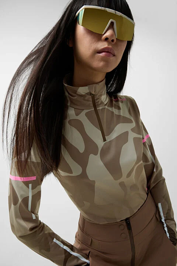 Лонгслив женский Bogner Fire+Ice Ilvy3 Brown/Beige - Фото 5 большая