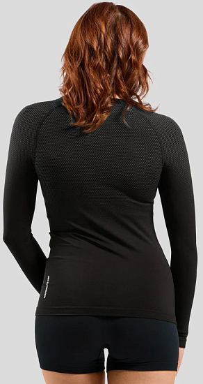 Лонгслив женский Odlo Performance Light BL Top Crew Neck Black - Фото 2 большая