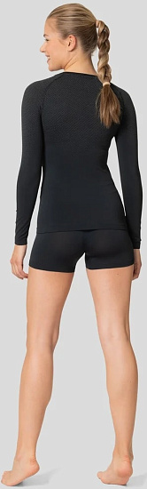 Лонгслив женский Odlo Performance Light BL Top Crew Neck Black - Фото 5 большая
