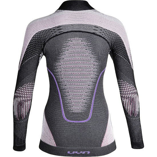 Лонгслив женский UYN Evolutyon Uw Turtle Neck Melange Anthracite Melange/Raspberry/Purple - Фото 2 большая