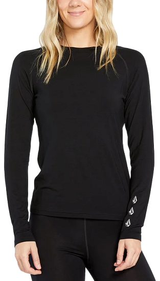 Лонгслив женсий Volcom Merino Blend Black - Фото 3 большая