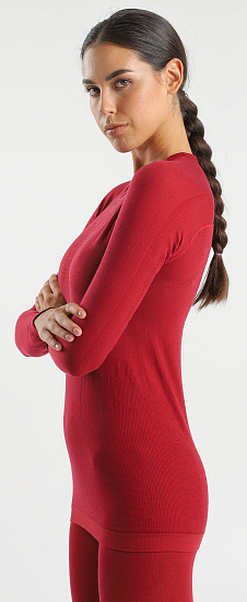 Лонгслив женский UYN Energyon Biotech Uw Sofisticated Red - Фото 5 большая