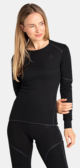 Лонгслив женский Odlo Active X-Warm Eco Black - Фото 3 большая