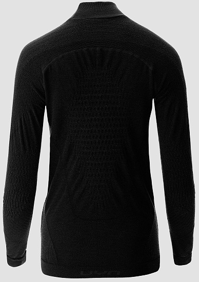 Лонгслив женский UYN Evolutyon Biotech Uw Zip Up Black - Фото 6 большая